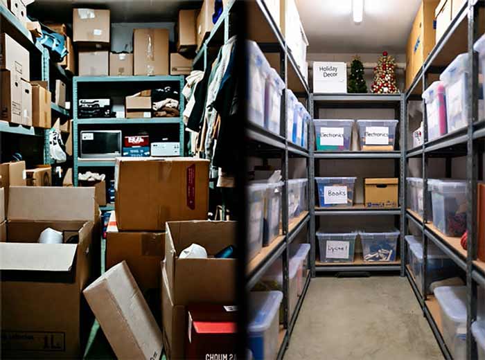 خانه تمرتب انباری قبل و بعد