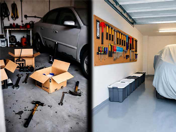 خانه تمرتب گاراژ قبل و بعد