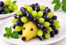 تزیین میوه پوست نکنده برای مهمانی و برای مدرسه