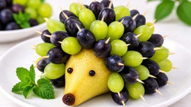 تزیین میوه پوست نکنده برای مهمانی و برای مدرسه
